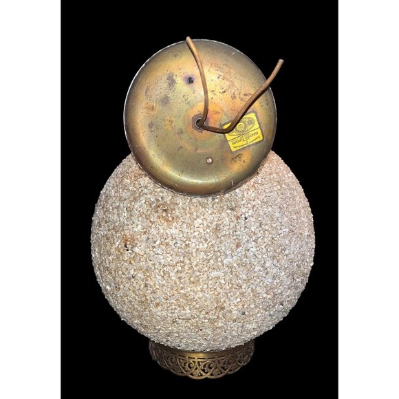 Vtg George Miller Popcorn Bubble Ball Swag Hanging Light Fixture Brass Details - Picture 2 of 5